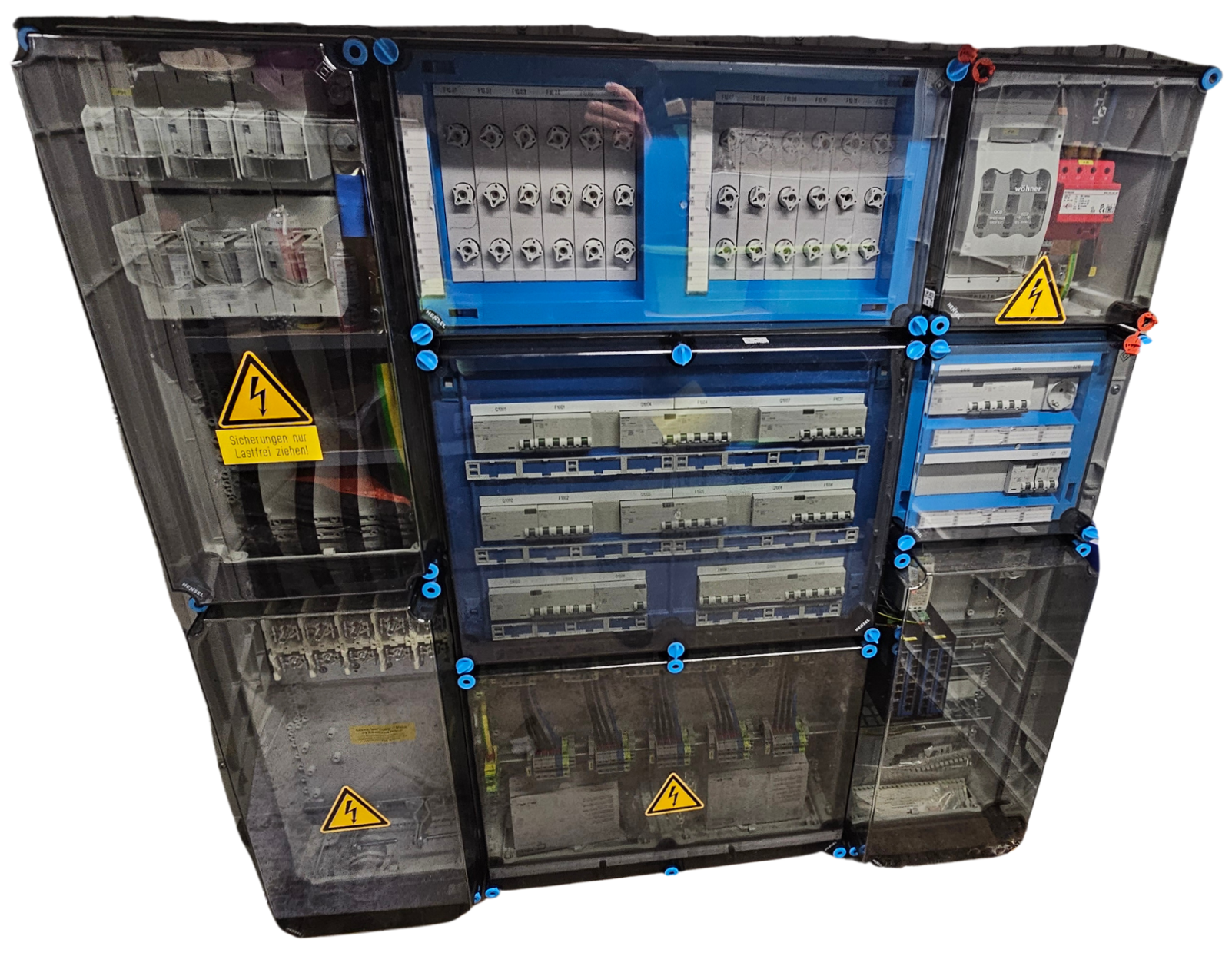 E-Mobility Außenverteiler 315A mit Hensel MI für 10 Wallboxen und LWL/Ethernet Anbindung